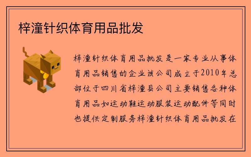 梓潼针织体育用品批发