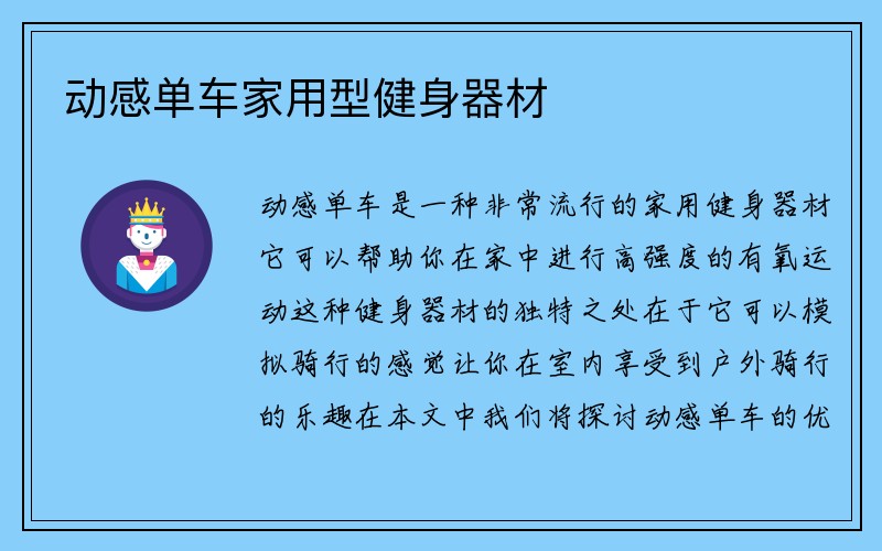 动感单车家用型健身器材